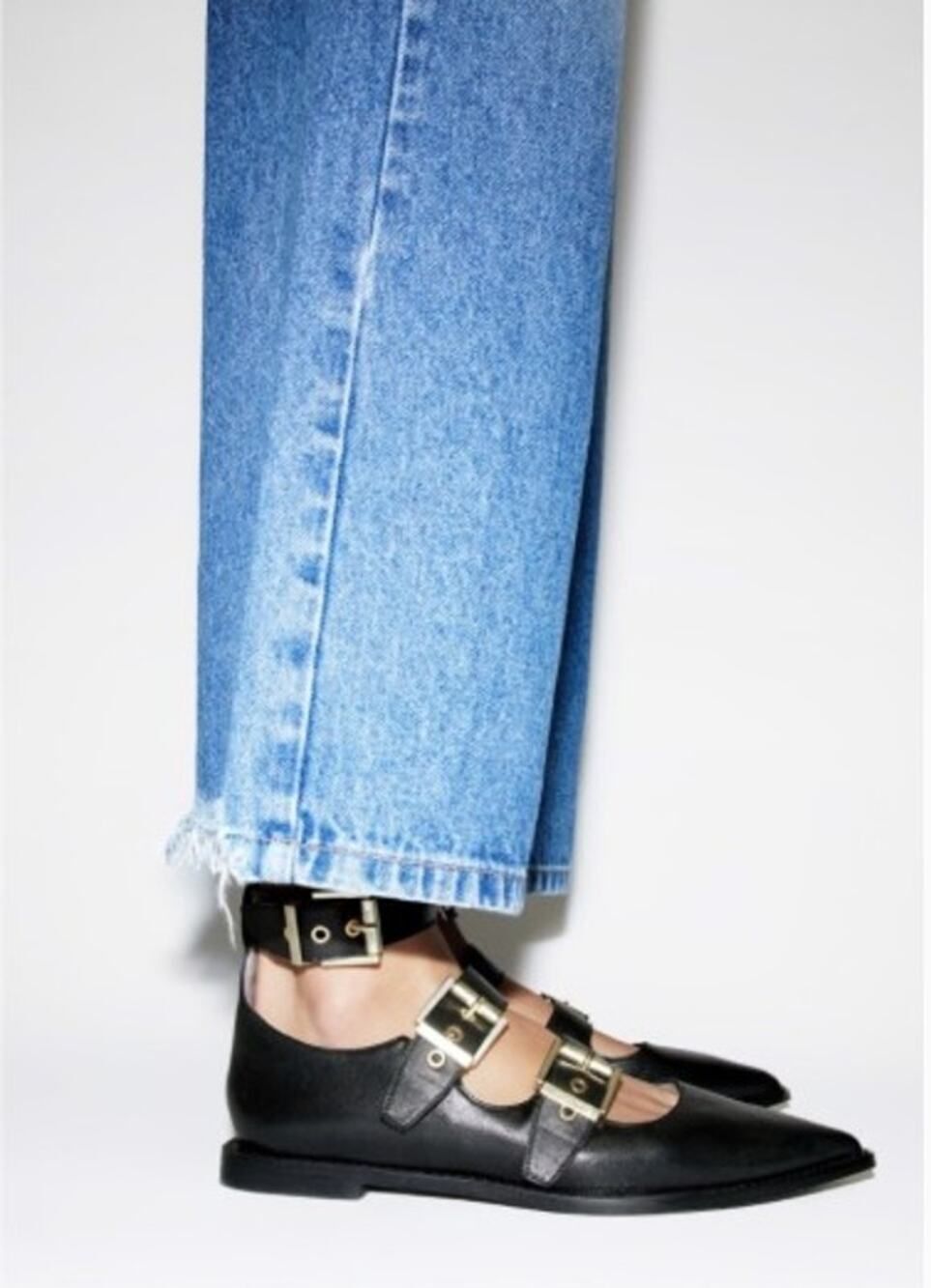 NWTโAllSaints Susan Buckle Leather Shoes Women's Sz. 6